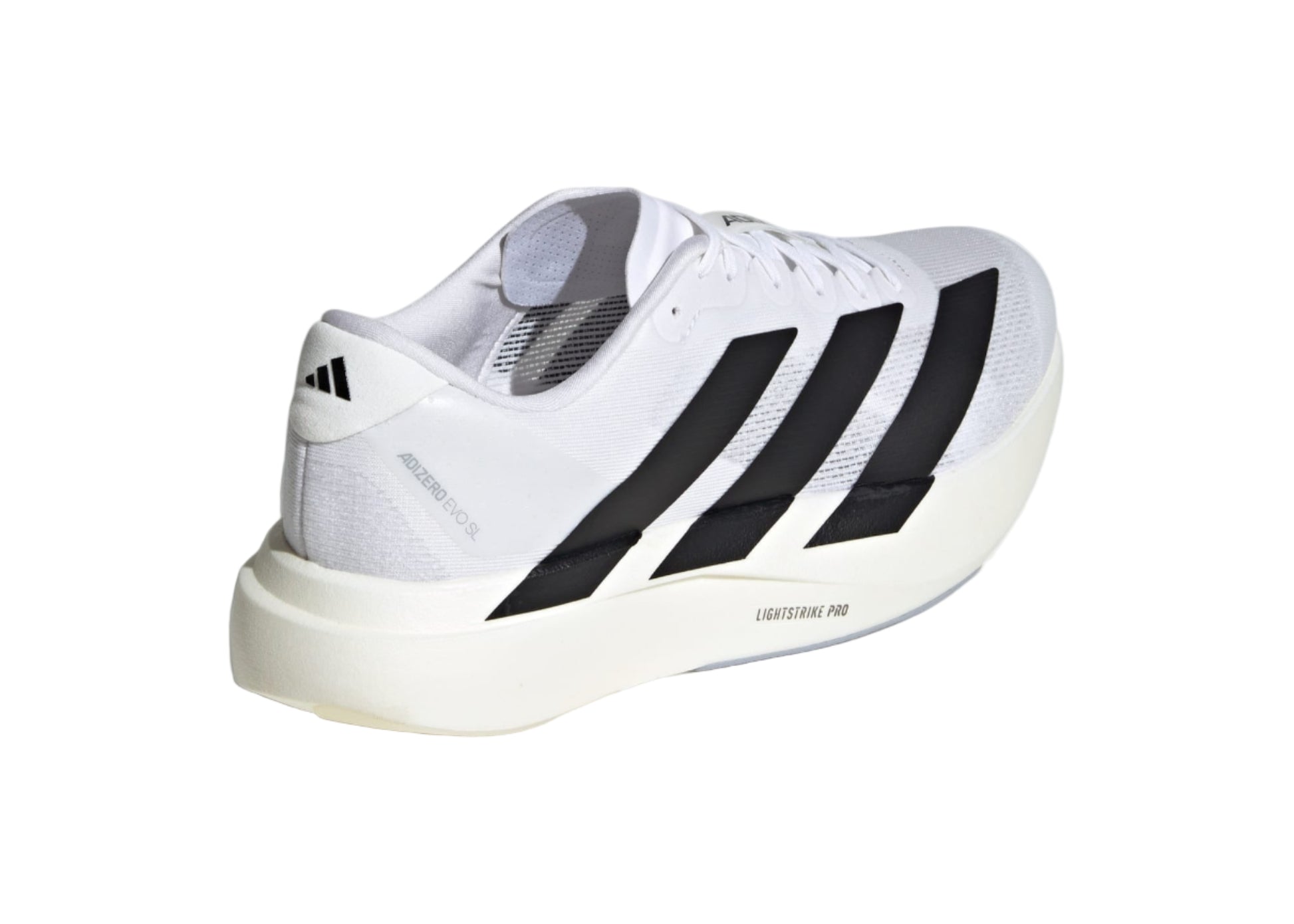 Adidas Adizero EVO SL "White Black" JH6206 Heel View