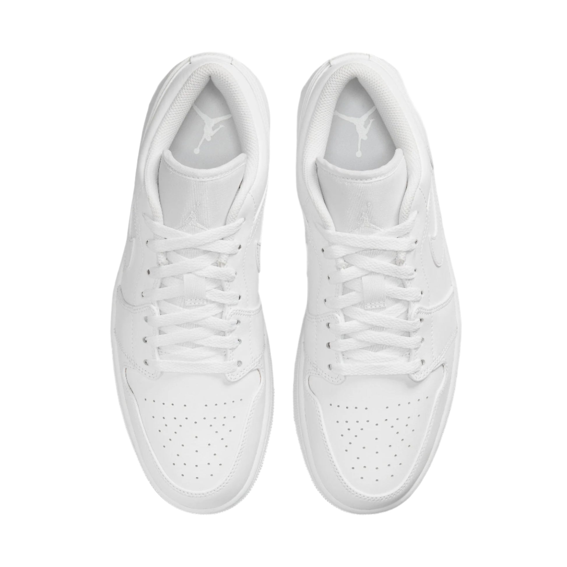 Air Jordan 1 Low Triple White 553558-136 Top View