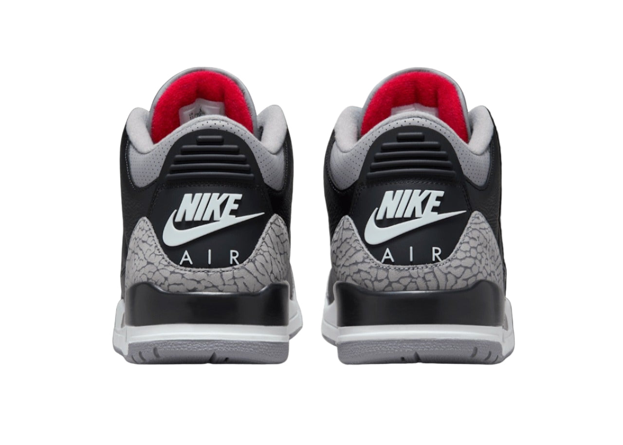 Air Jordan 3 "Black Cement" 2024 DN3707-010 Heel View