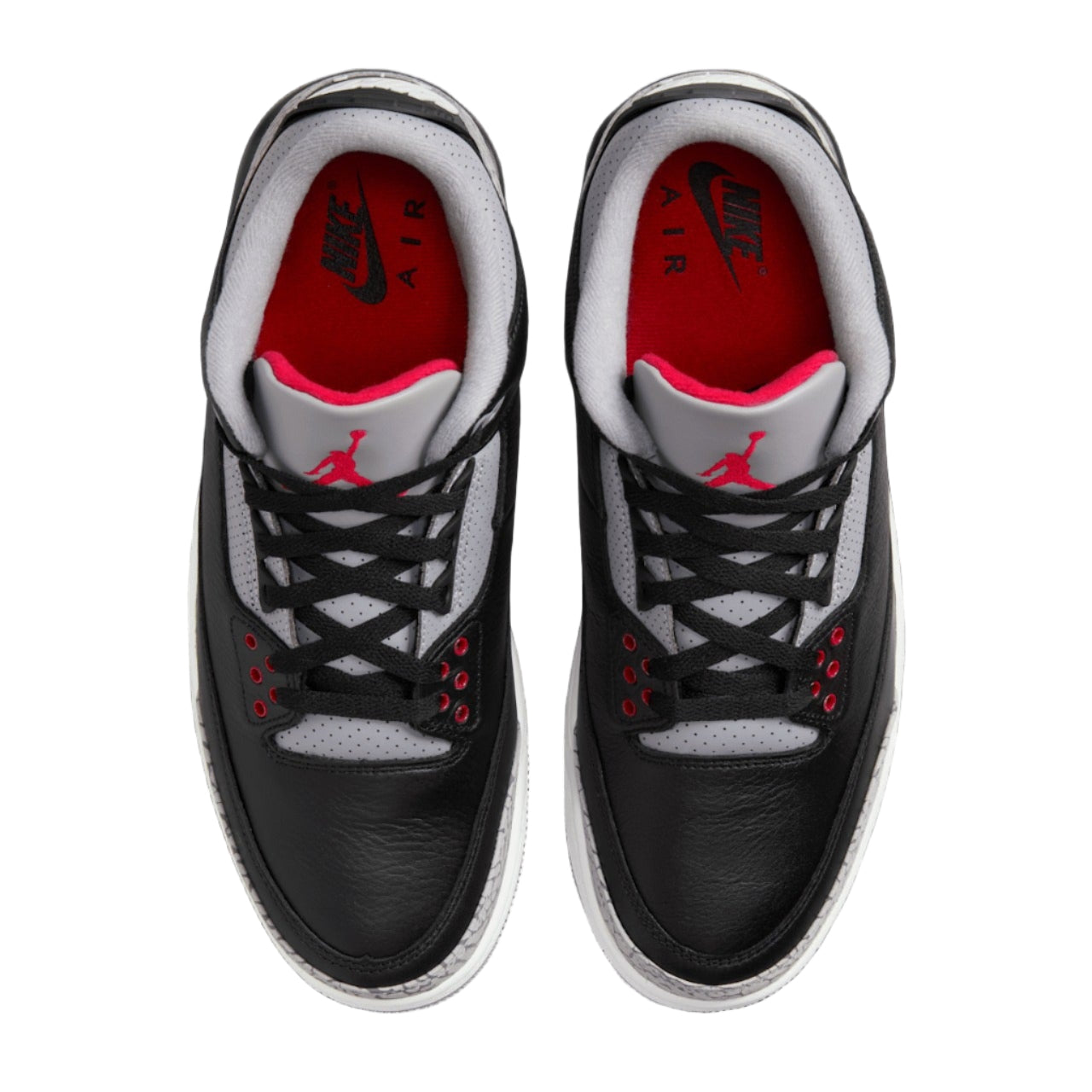 Air Jordan 3 "Black Cement" 2024 DN3707-010 Top View