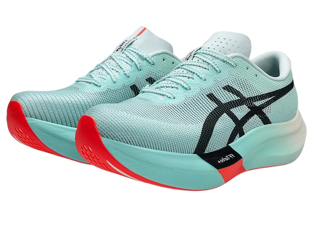 Asics Metaspeed Sky Paris Illuminate Mint Black 1013A123-400 On Feet View