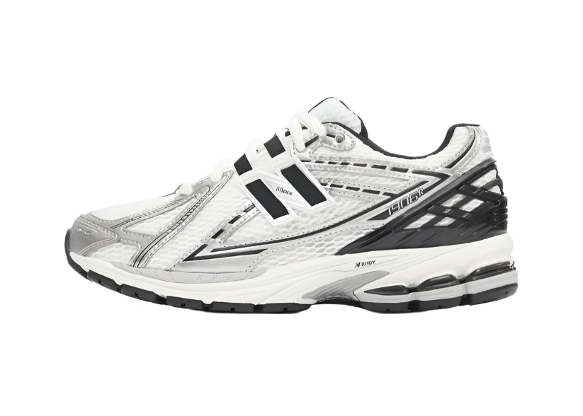Side view of New Balance 1906R Silver Black sneakers