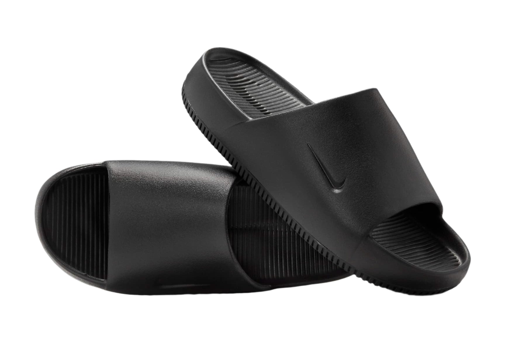 Nike Calm Slides Black FD4116-001 On Feet View
