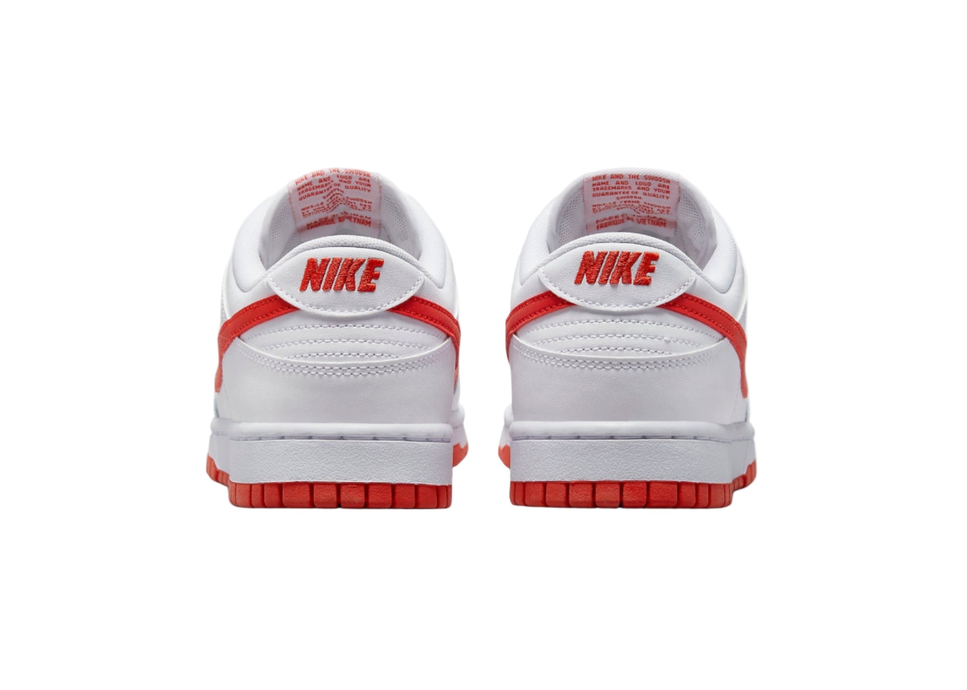 Nike Dunk Low "White Picante Red" DV0831-103 Heel View