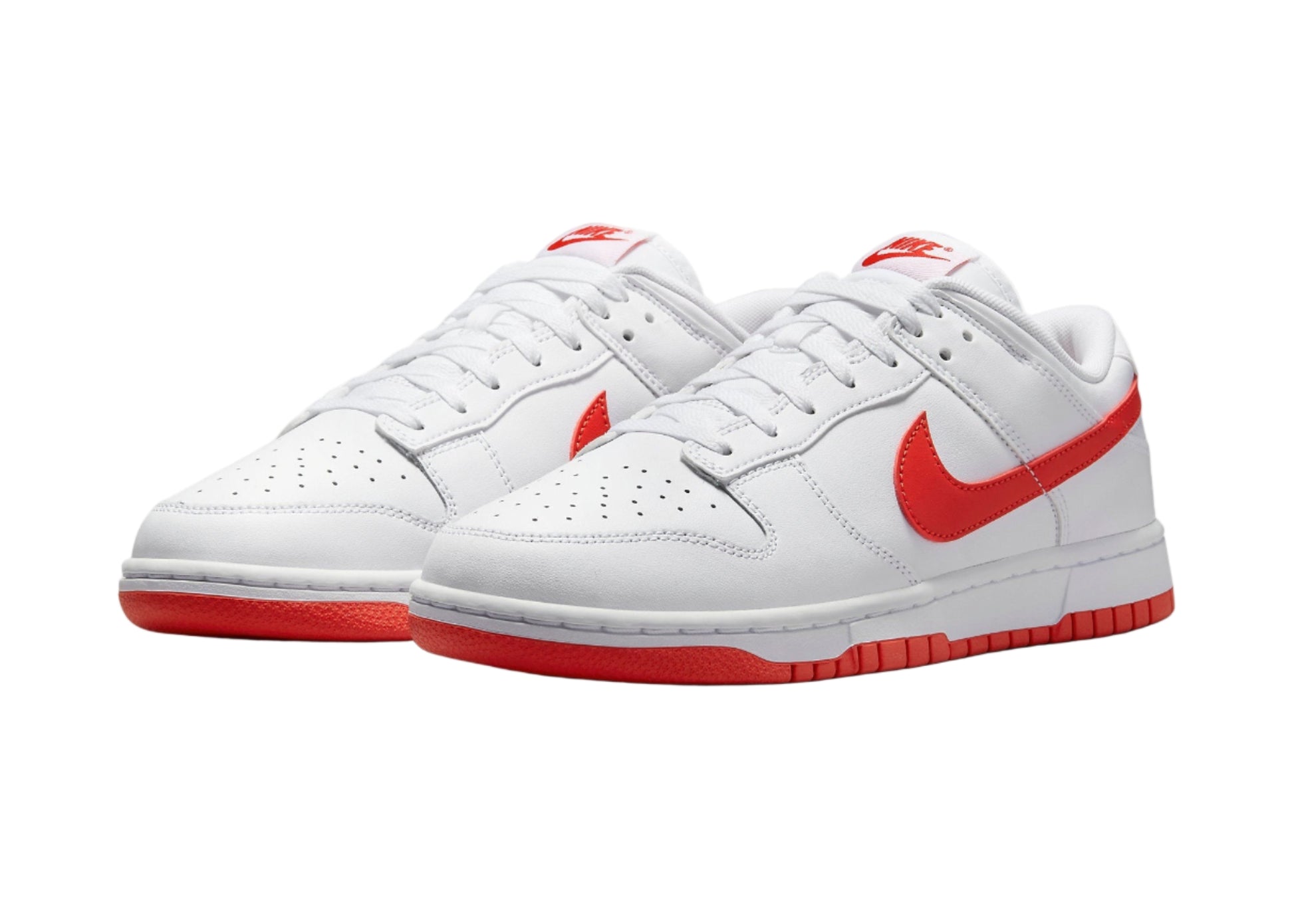 Nike Dunk Low "White Picante Red" DV0831-103 On Feet View