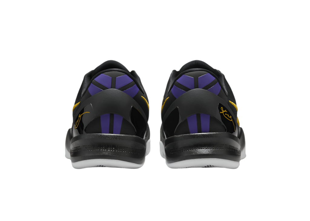 Nike Kobe 8 Protro Lakers Away FQ3549-001 Heel View