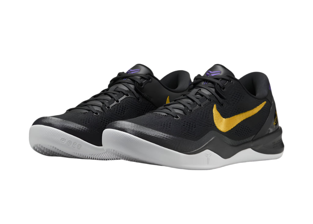 Nike Kobe 8 Protro Lakers Away FQ3549-001 On Feet View