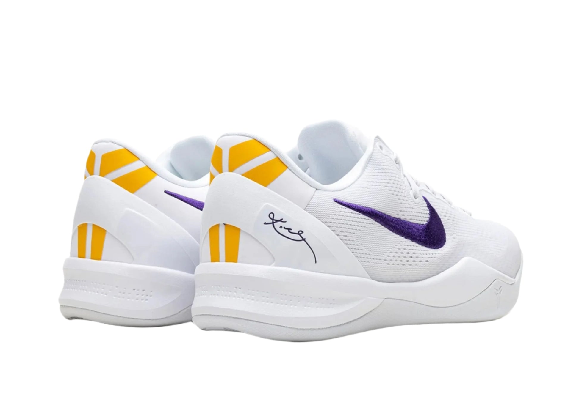 Nike Kobe 8 Protro Lakers Home FQ3549-100 Heel View