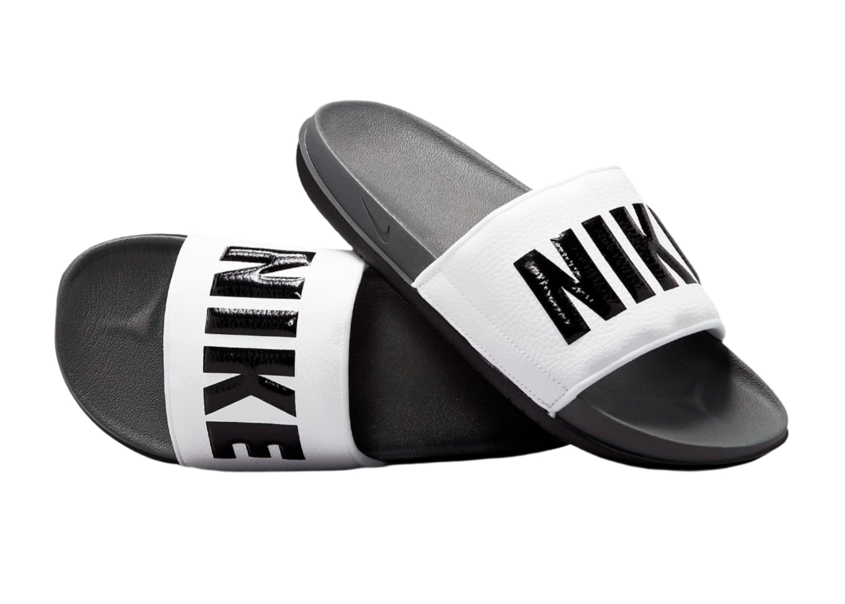 On-foot photo of Nike Offcourt Slides White