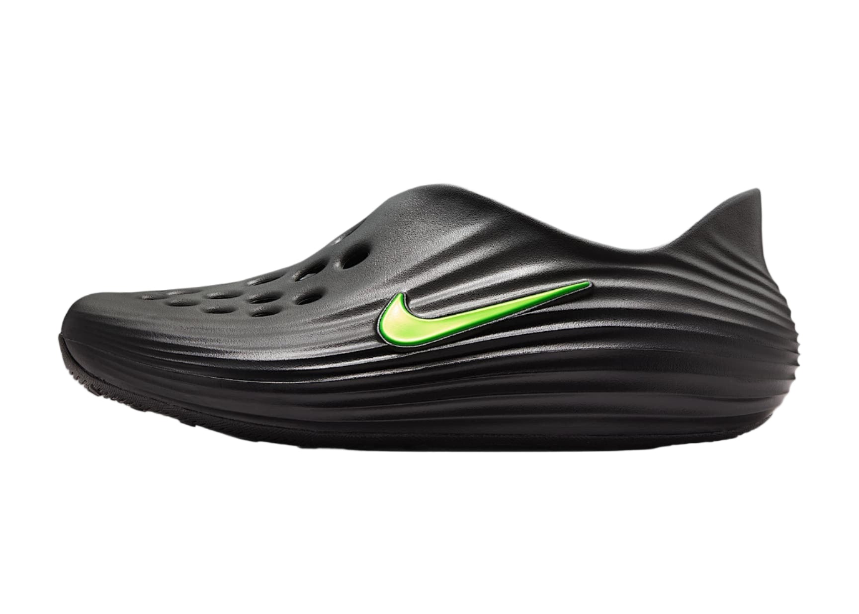 Nike ReactX Rejuven8 Clog "Black Volt" HV5060-003 Side View