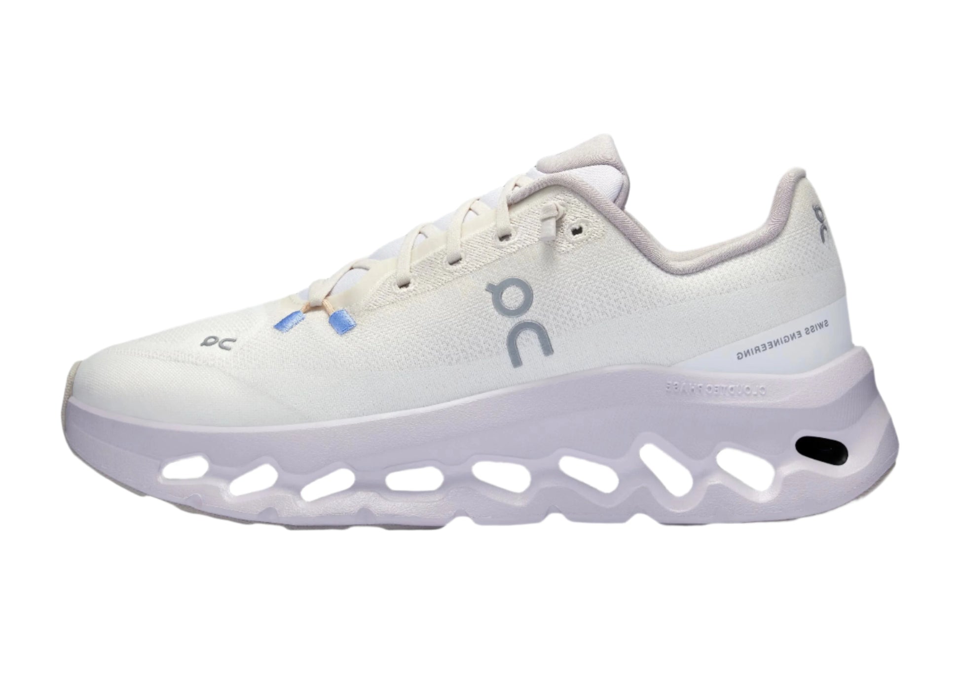 Side view of On Cloudtilt Sand Lavender lifestyle sneakers