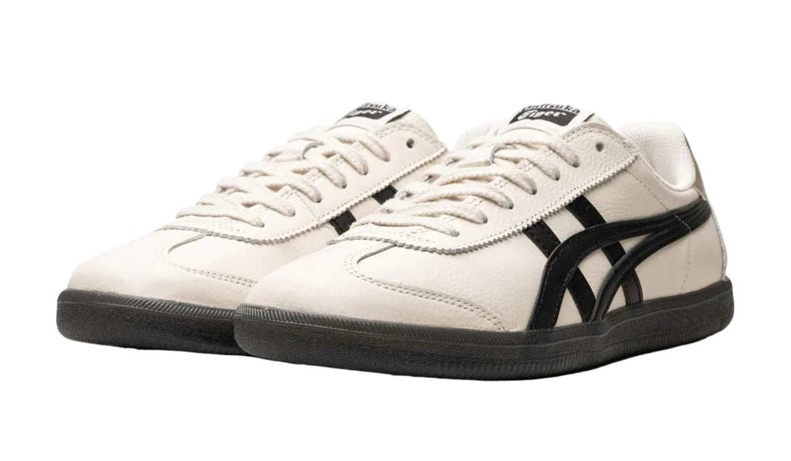 Onitsuka Tiger Tokuten White Black Gold 1183B938-100 On Feet View