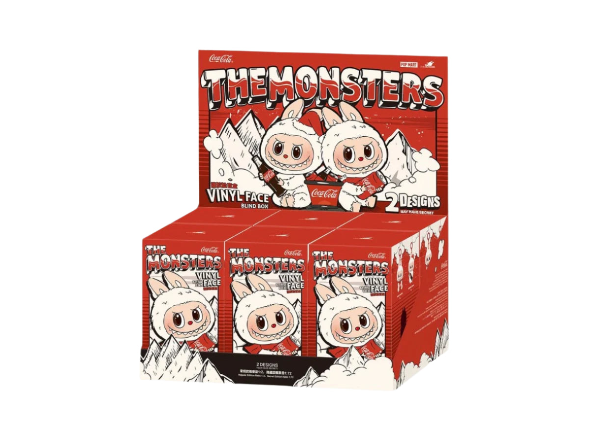 Collection display of The Monsters Coca‑Cola blind box figures