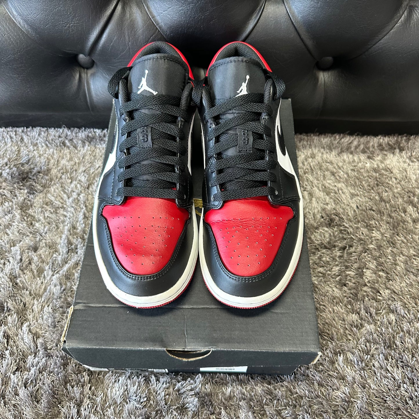 Jordan 1 Low Bred Toe size 9 used