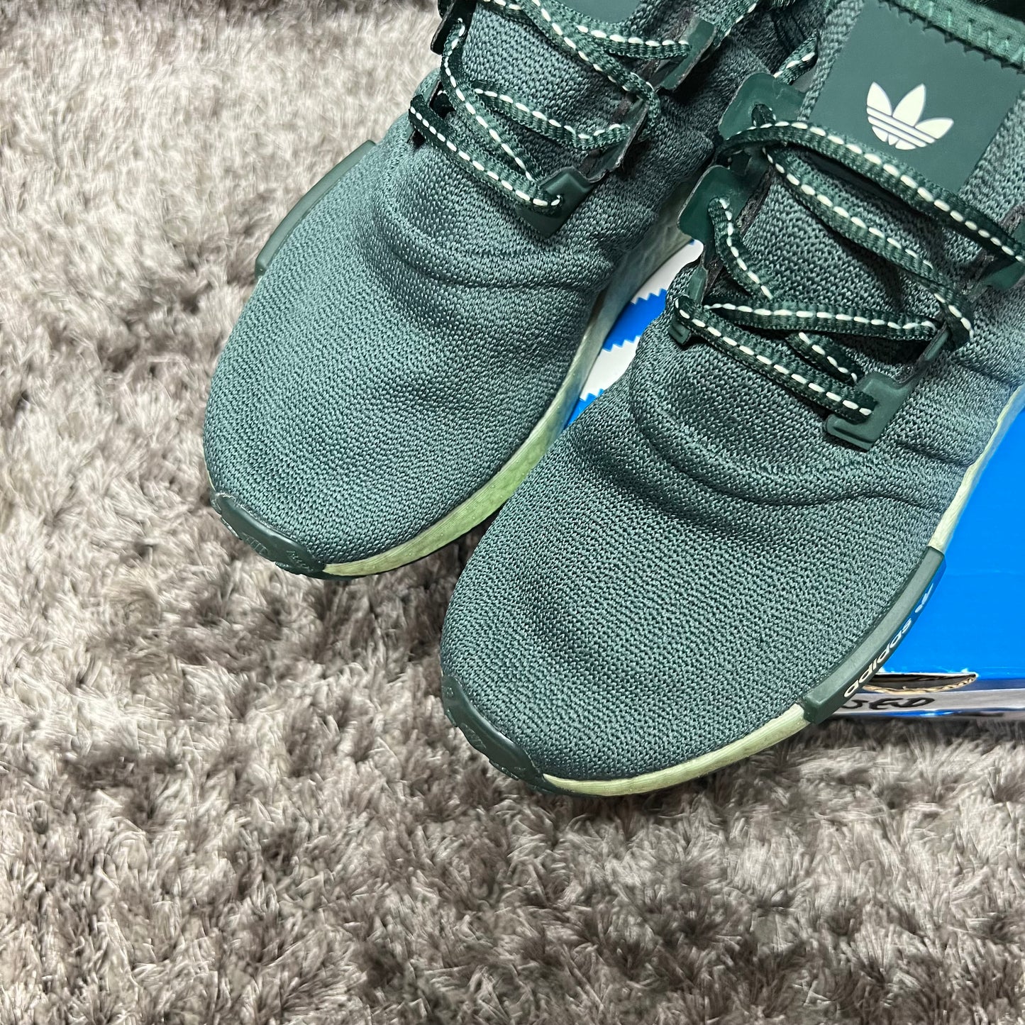 Adidas NMD R1 Linen Green size 7w used