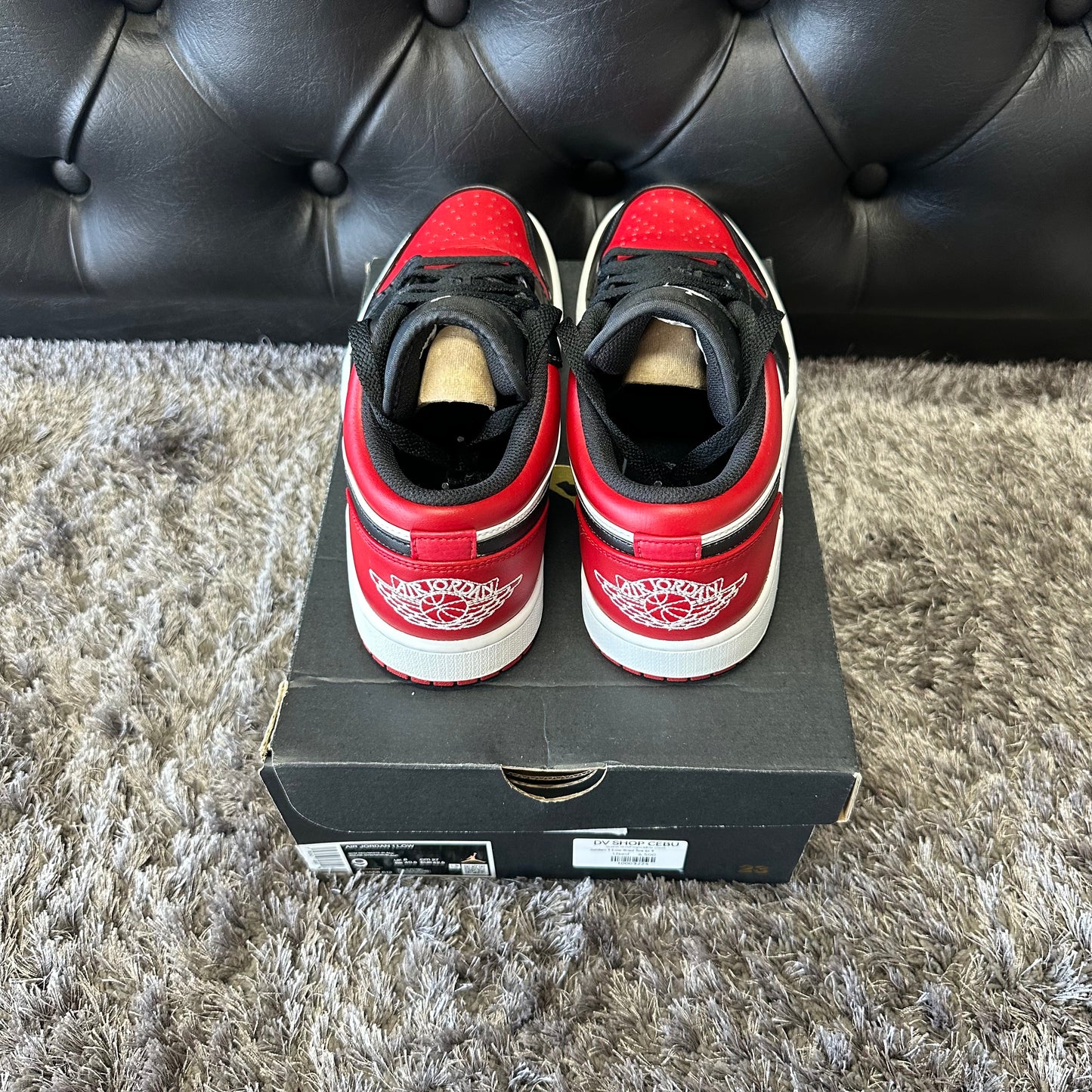 Jordan 1 Low Bred Toe size 9 used