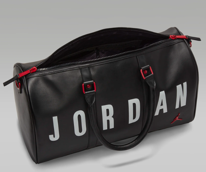 Jordan Duffle Bag Leather Black