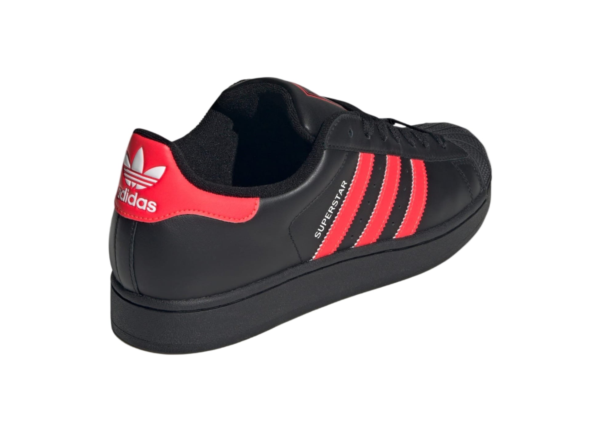Adidas Superstar 2 “Black Lucid Red” JQ3176 Heel View