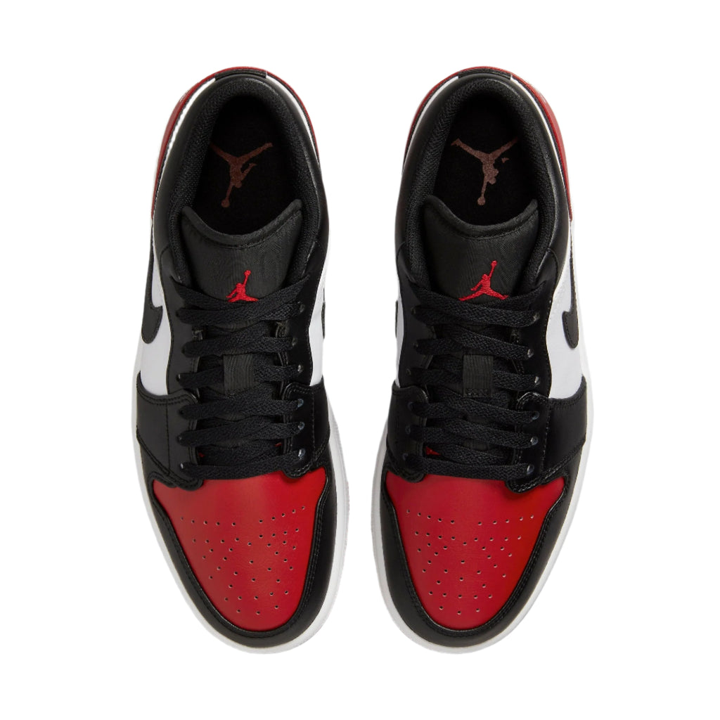 Air Jordan 1 Low Bred Toe 2.0 553558-161 Top View