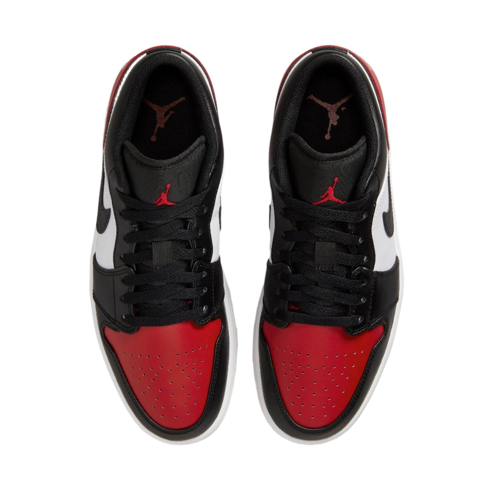 Air Jordan 1 Low Bred Toe 2.0 553558-161 Top View