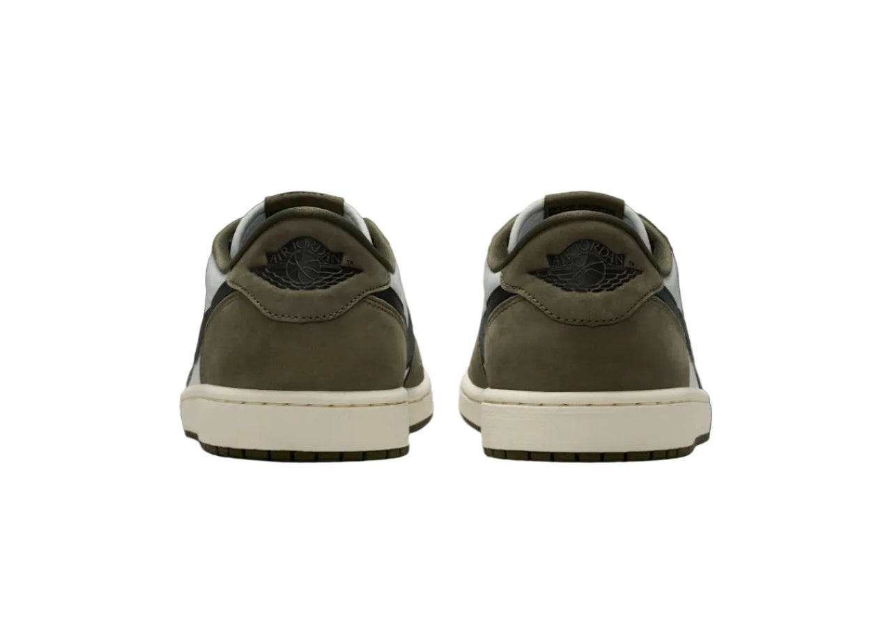 Air Jordan 1 Low OG “Medium Olive” HQ6998-200 Heel View