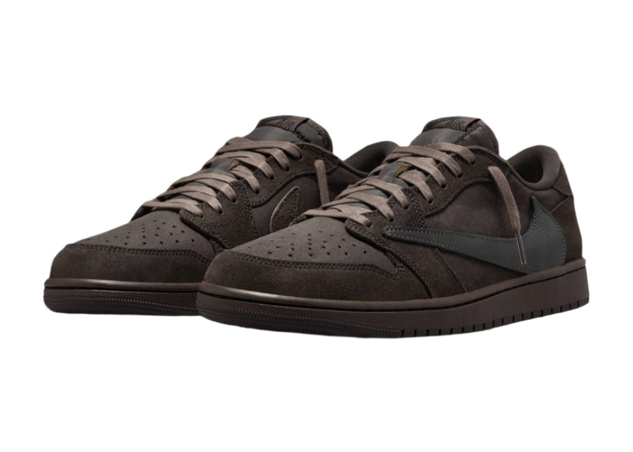 Air Jordan 1 Low OG Travis Scott Velvet Brown DM7866-202 On Feet View