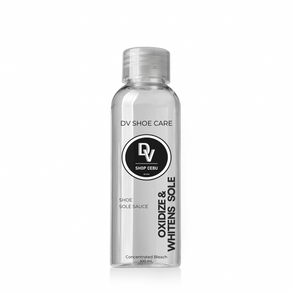 Front view of DV Shoe Sole White 100ml bottle for sneaker sole restoration