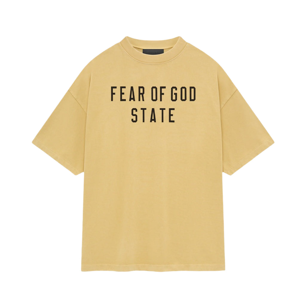 Fear of God Essentials Heavy Tee Amber front view
