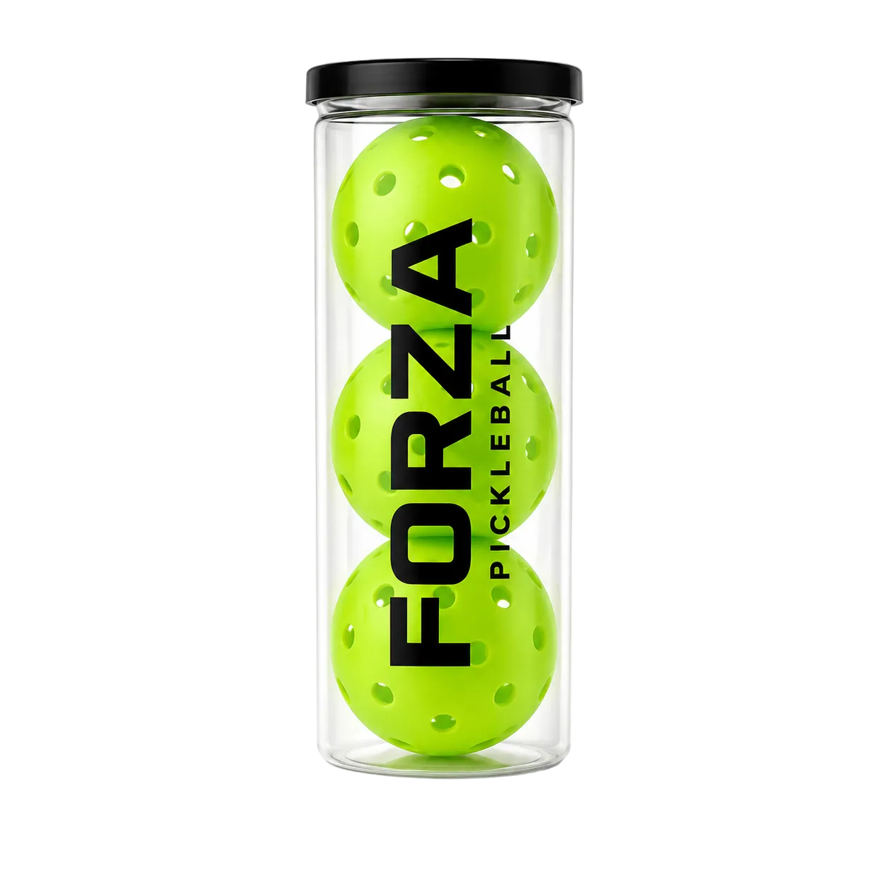 Forza Pickleball Balls 3 Pack Tube View