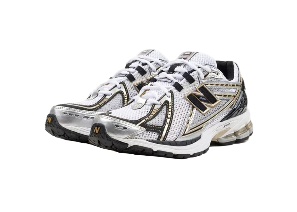 New Balance 1906R White Metallic Gold M1906RA On Feet View