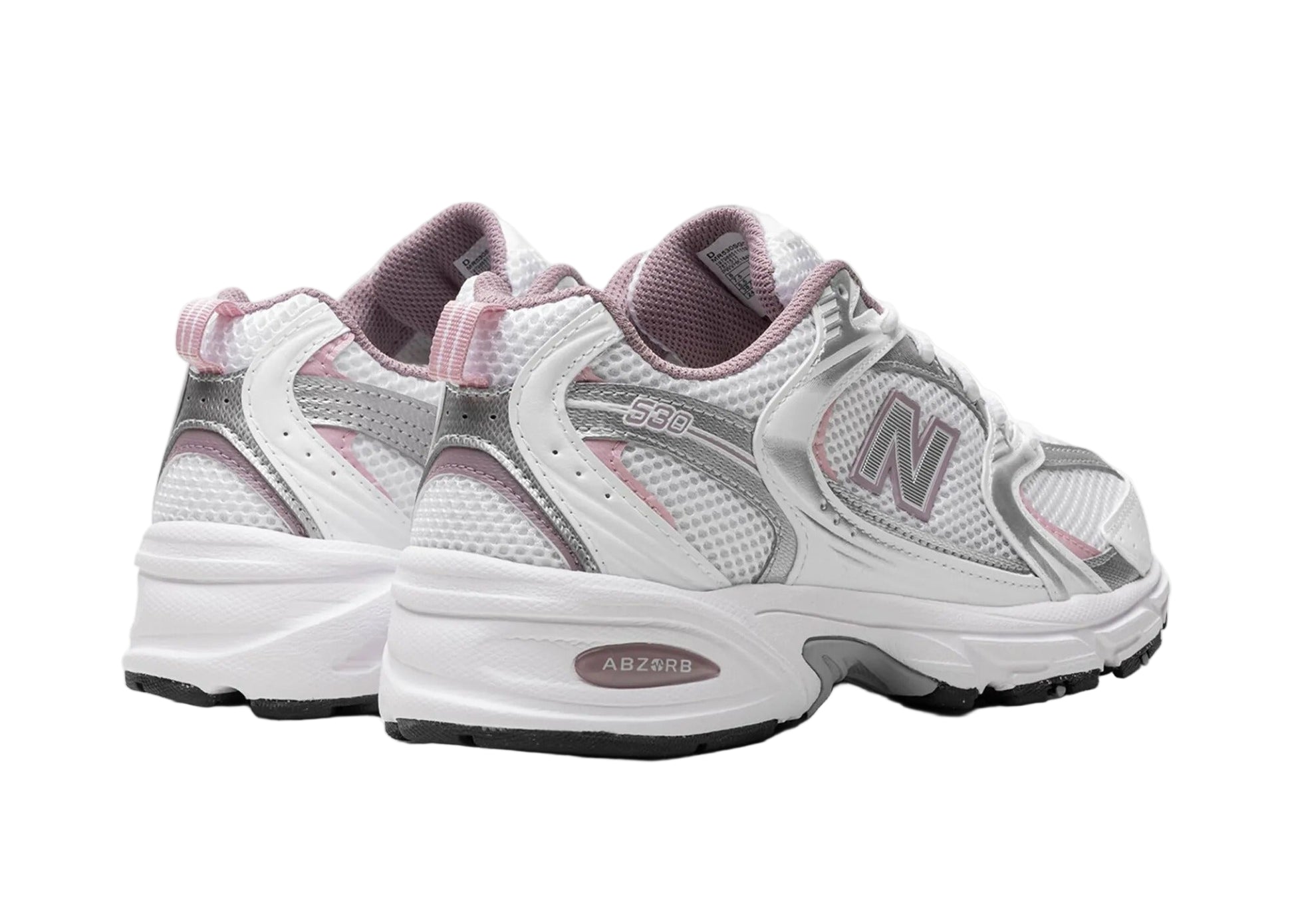 New Balance 530 “White Mid Century Pink” GR530GK Heel View