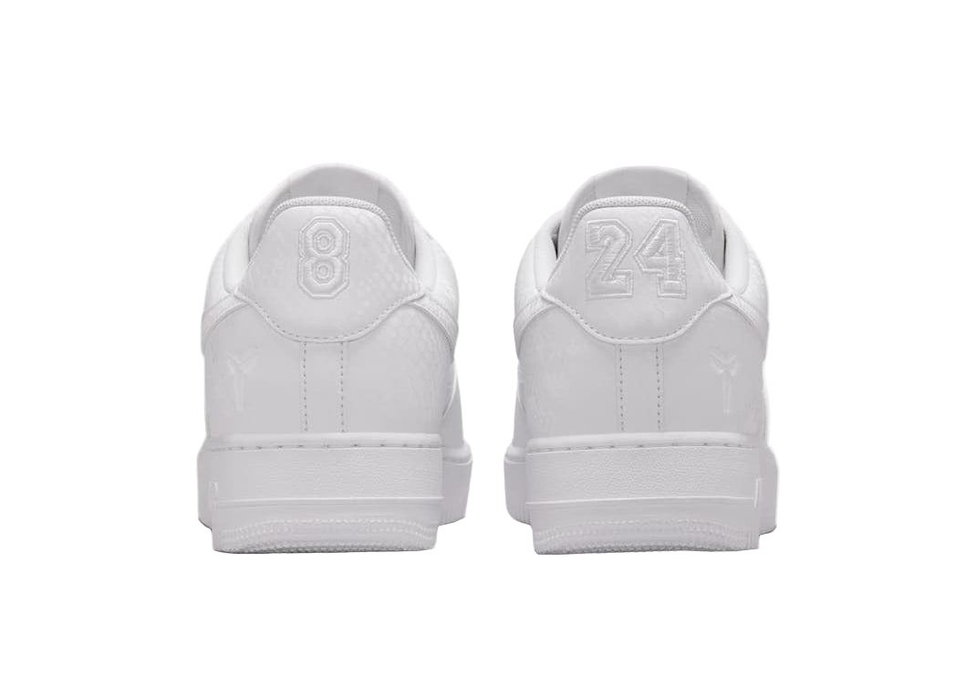 Nike Air Force 1 Kobe "White" IB0018-100 Heel View