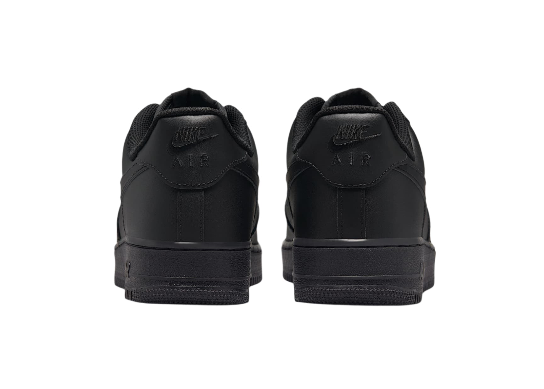 Nike Air Force 1 Low Triple Black CW2288-001 Heel View