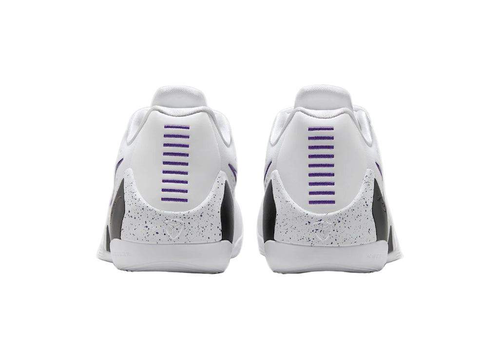 Nike Kobe 9 Protro Low White Court Purple IH1401-100 Heel View