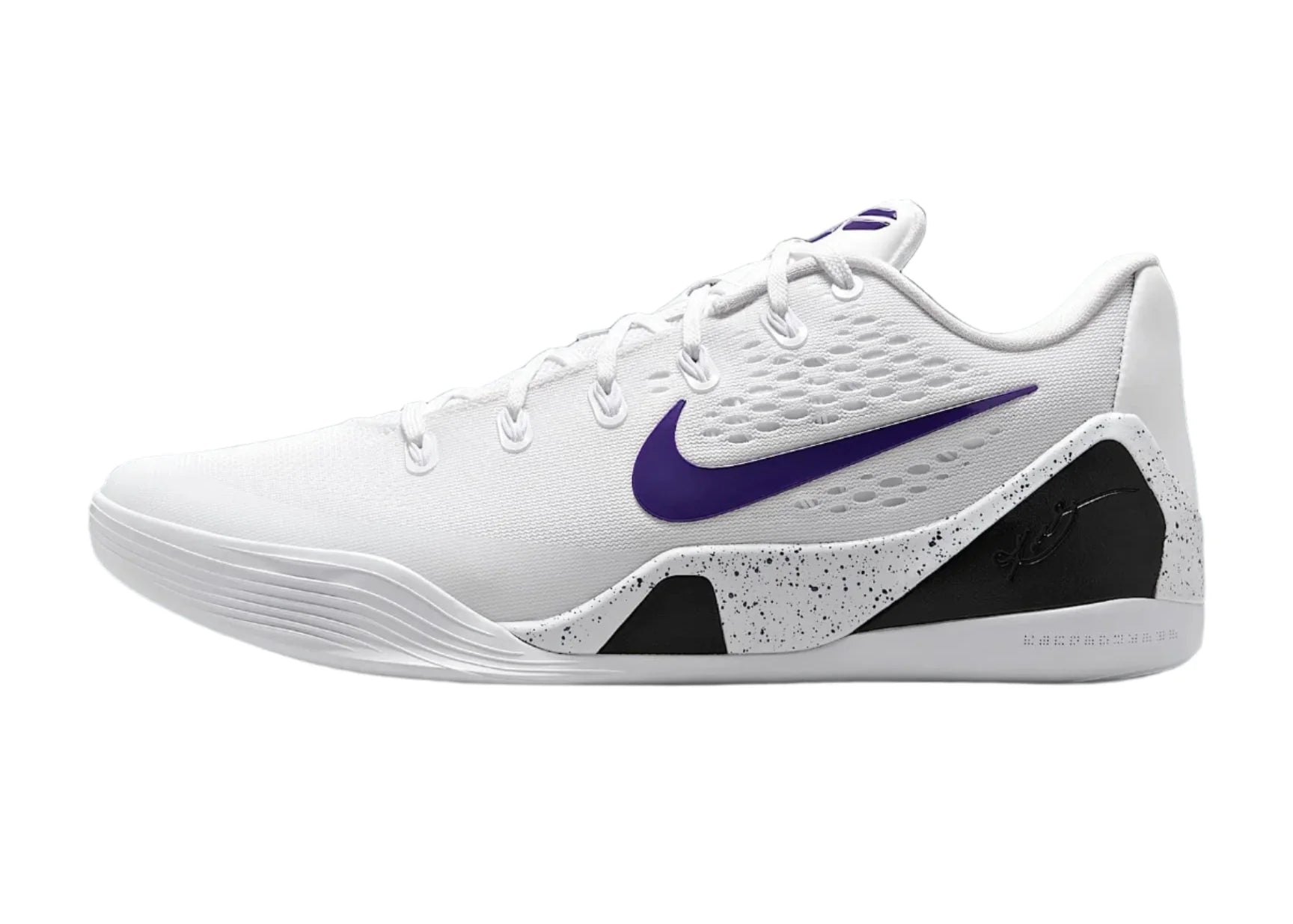 Nike Kobe 9 Protro Low White Court Purple IH1401-100 Side View