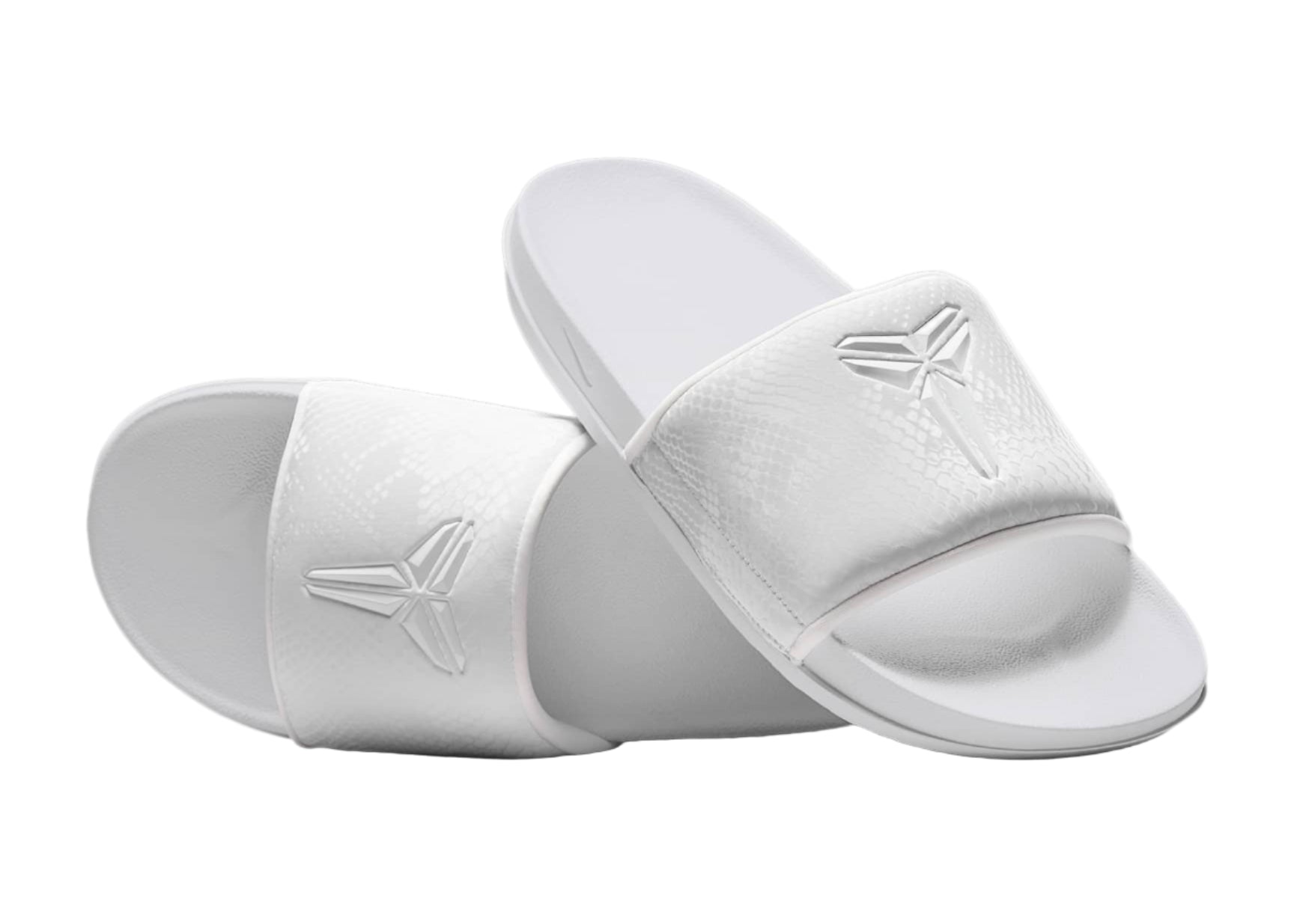 Nike Kobe Offcourt Slide "Triple White" IF2870-100 Front View