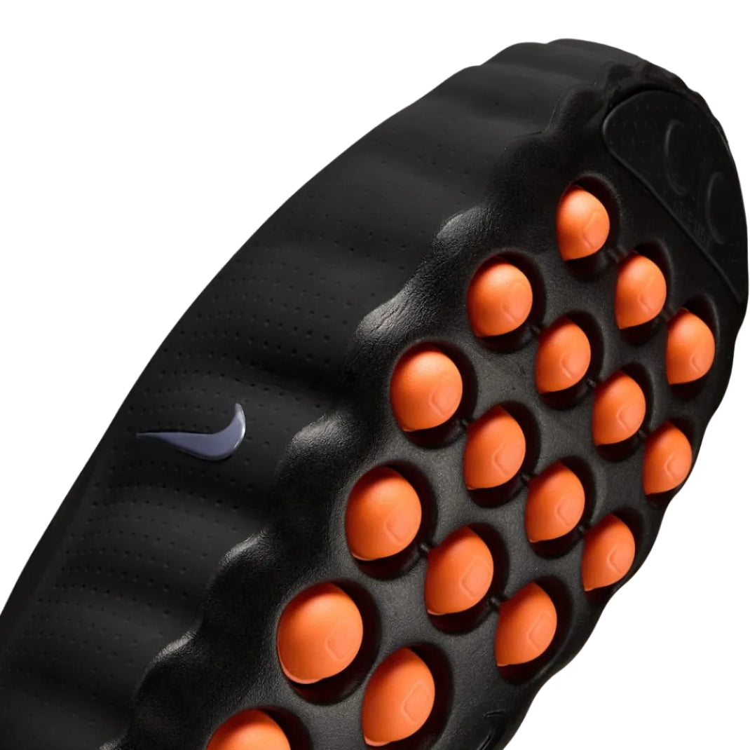 Nike Mind 001 Pregame Slide “Black Chrome” Heel View