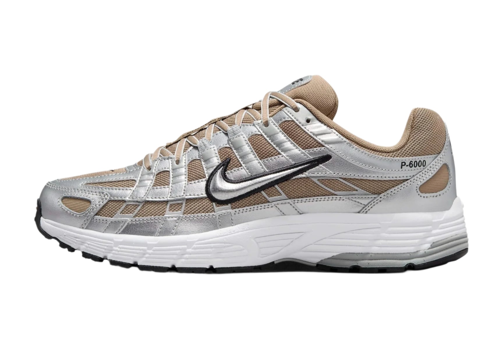 Side view of Nike P-6000 Khaki sneakers