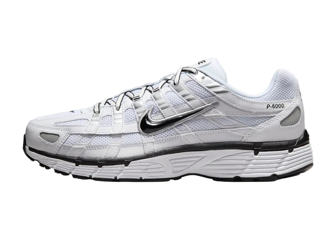 Nike P-6000 “White Metallic Silver Black” CD6404-107 Side View