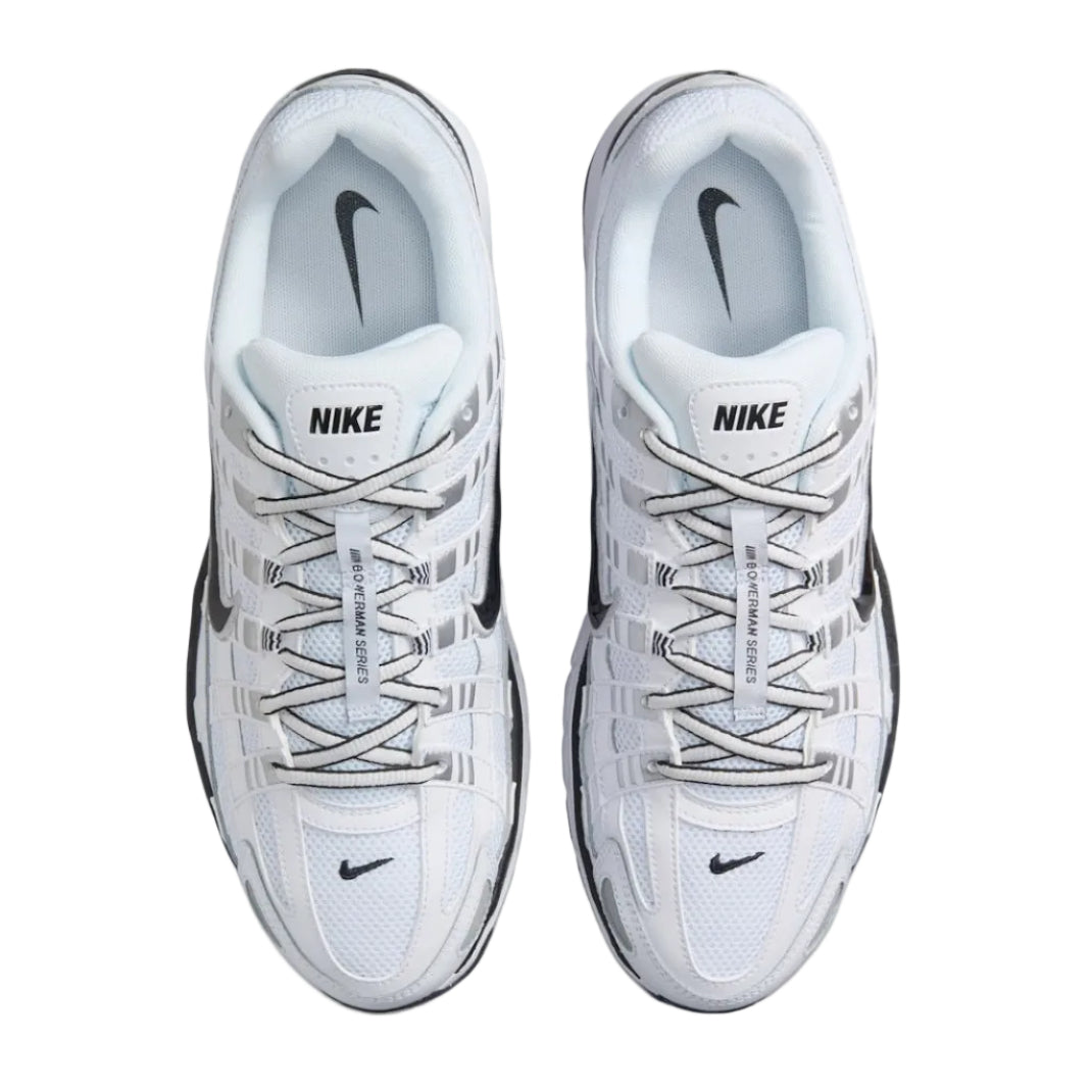 Nike P-6000 “White Metallic Silver Black” CD6404-107 Top View