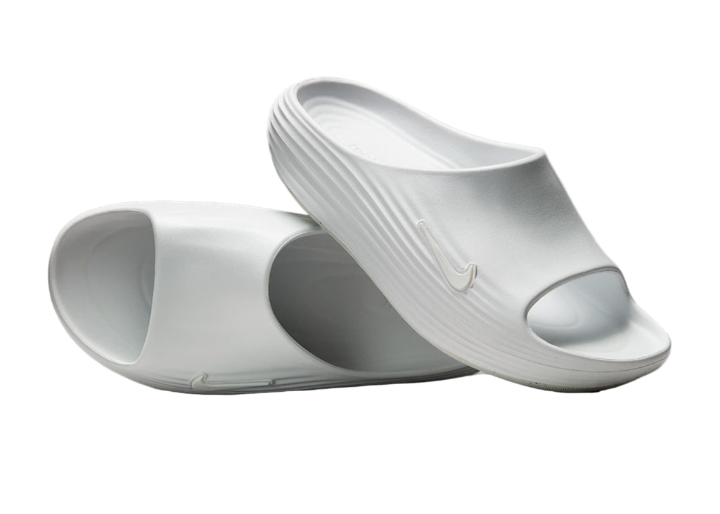 Nike ReactX Rejuven8 Slide "Summit White" HV4479-100 On Feet Lifestyle View