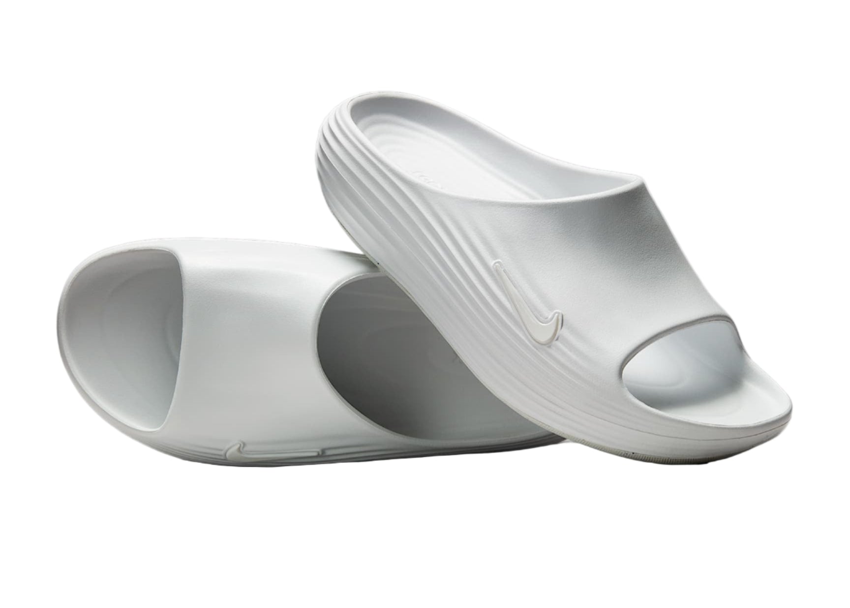 Nike ReactX Rejuven8 Slide "Summit White" HV4479-100 On Feet Lifestyle View