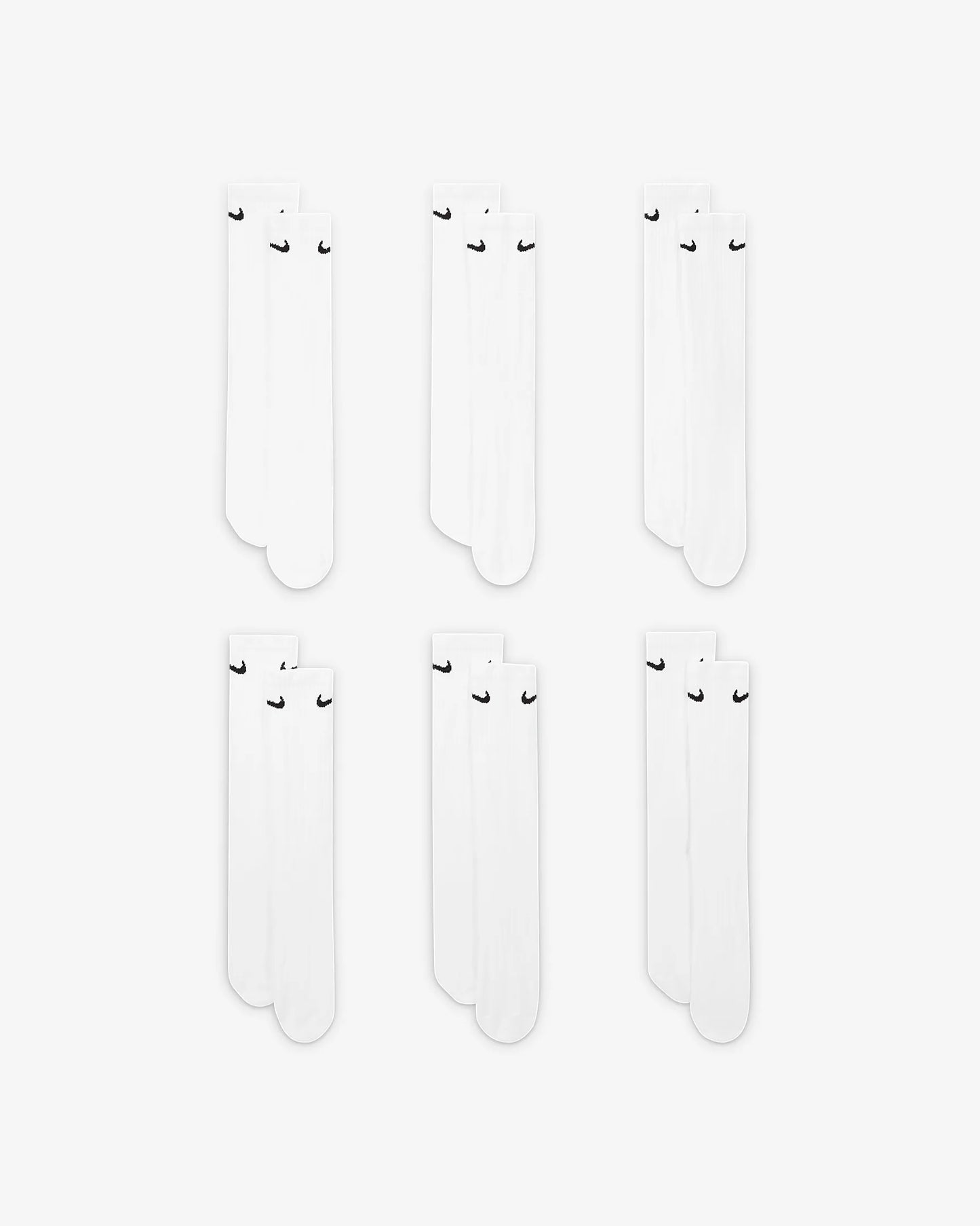 Nike Everday Crew Socks White 1 Pack (6pairs)