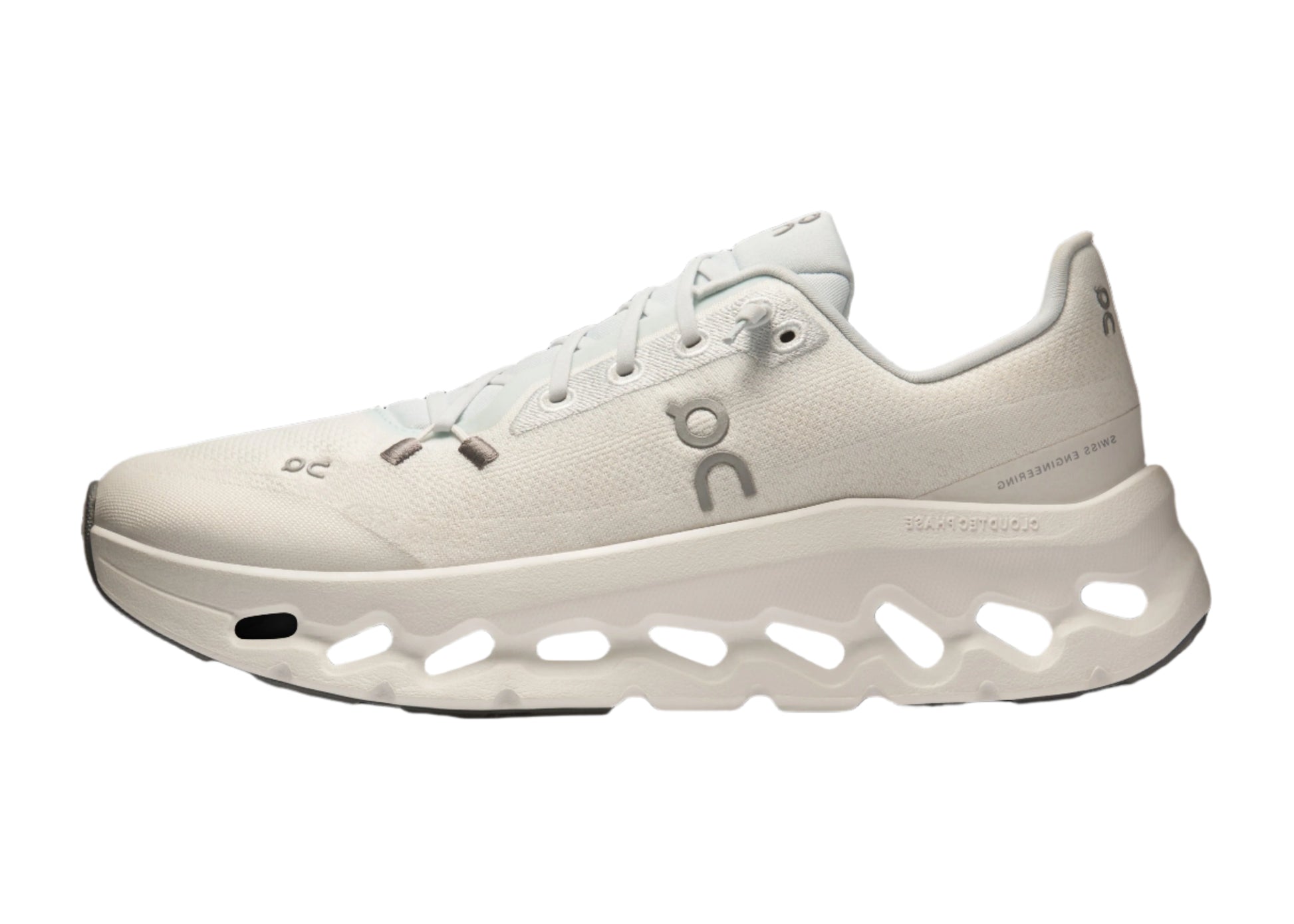 Side view of On Cloudtilt Arctic Ice sneakers