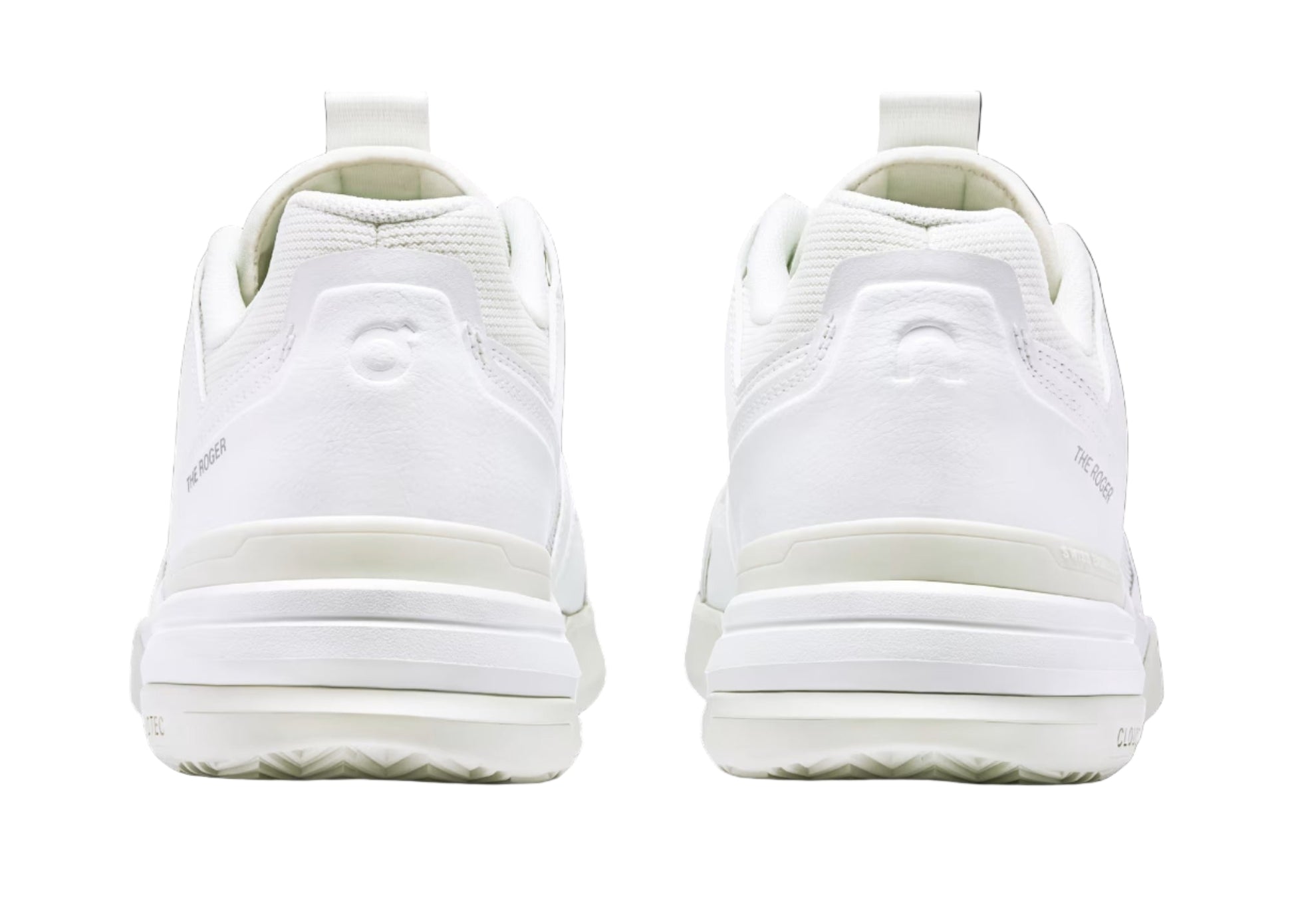 ON The Roger Clubhouse Pro “White Ice” 3MD30030202 Heel View