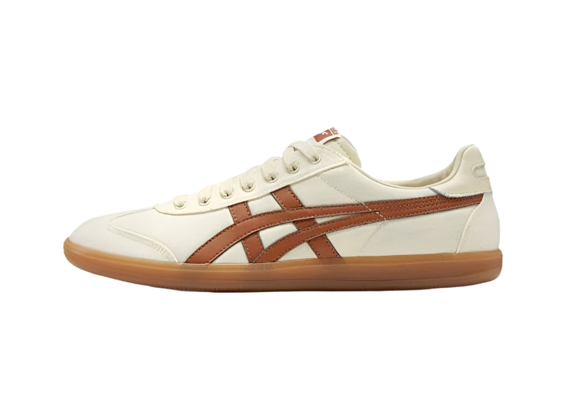 Side view of Onitsuka Tiger Tokuten Caramel canvas sneakers