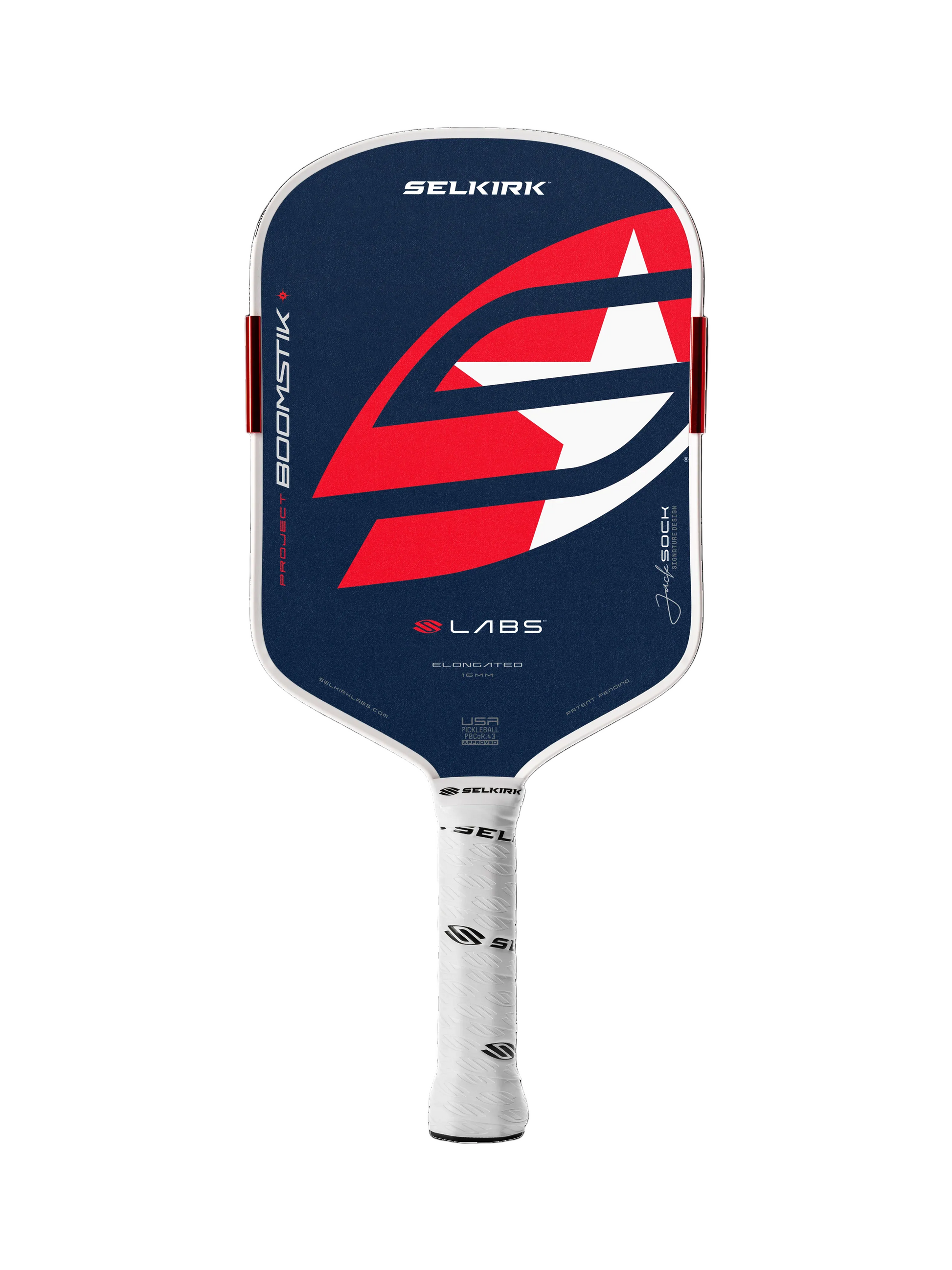 Selkirk Boomstik 16mm Elongated Pickleball Paddle Jack Sock Front View