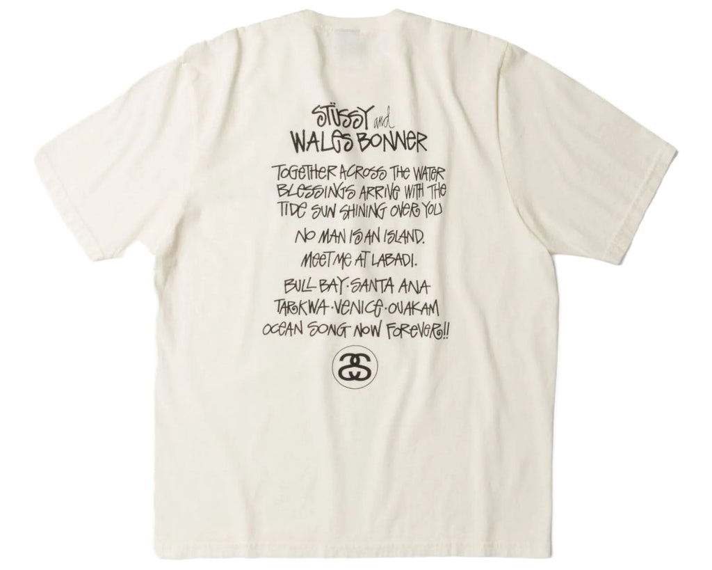 Stüssy x Wales Bonner Ocean Song Tee “Ivory” Back View