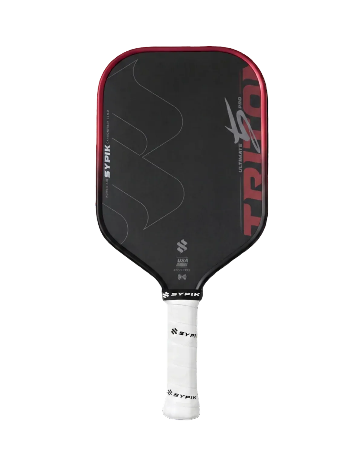 Sypik Triton 5 Pro Dark Cherry 16mm Hybrid Pickleball Paddle Front View