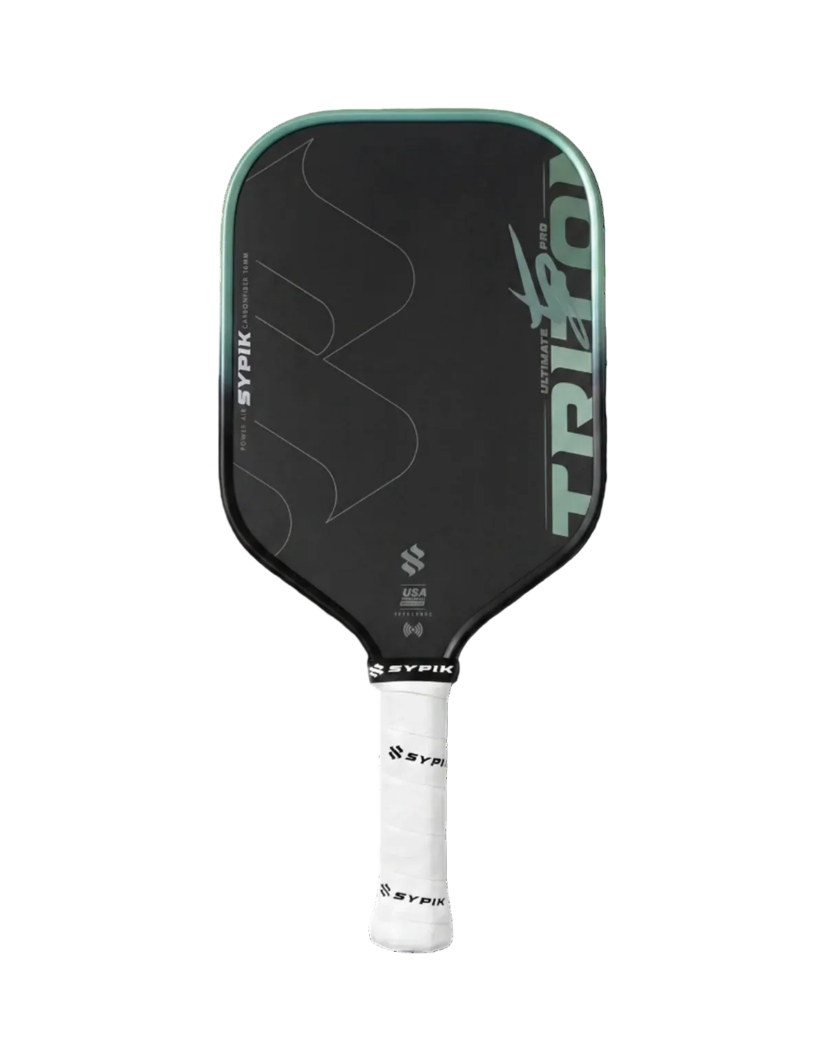Sypik Triton 5 Pro Jade Mist 16mm Hybrid Pickleball Paddle Front View